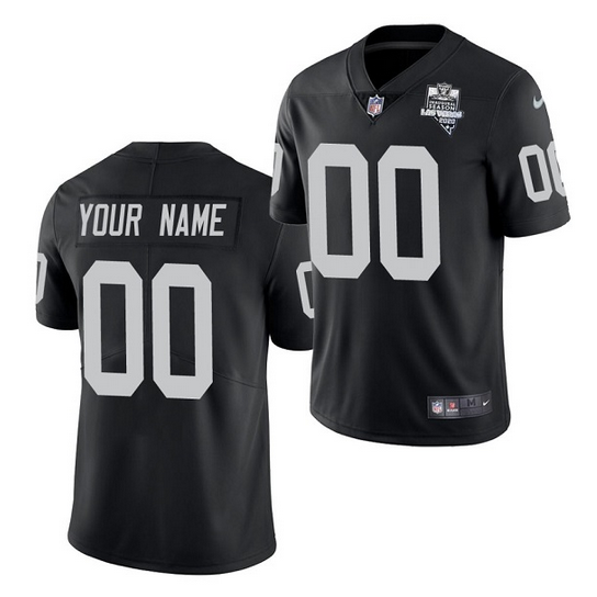 Women's Las Vegas Raiders Customized Black Inaugural Season Vapor Limited Stitched Jersey(Run Small）